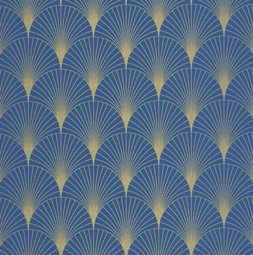 Closeup of a wallpaper showing its Art-Deco, Contemporary, Two-tone pattern, color, and subtle texture.