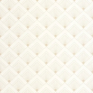 Closeup of a wallpaper showing its Art-Deco, Contemporary, Geometric, Neutrals pattern, color, and subtle texture.