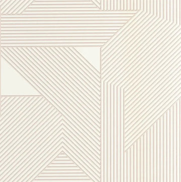 Closeup of a wallpaper showing its Art-Deco, Contemporary, Geometric, Neutrals pattern, color, and subtle texture.