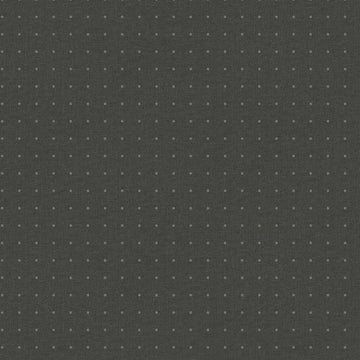 Closeup of a wallpaper showing its Black, Brown, Dots pattern, color, and subtle texture.