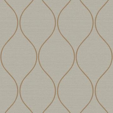 Closeup of a wallpaper showing its Brown, Contemporary, Trellis, Unicolour pattern, color, and subtle texture.