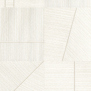 White geometric patterned tile on a white background