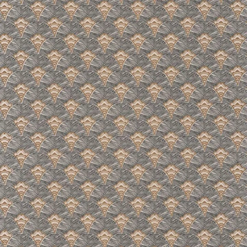 Closeup of a wallpaper showing its Art-Deco, Contemporary, Geometric pattern, color, and subtle texture.