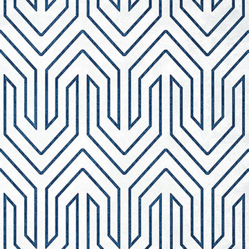 Closeup of a wallpaper showing its Art-Deco, Chevron, Two-tone pattern, color, and subtle texture.