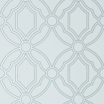 Closeup of a wallpaper showing its Geometric, Pastels, Trellis, Two-tone pattern, color, and subtle texture.