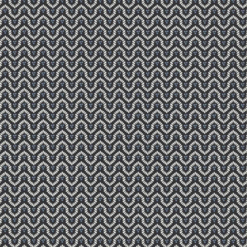 Closeup of a wallpaper showing its Art-Deco, Geometric, Two-tone pattern, color, and subtle texture.