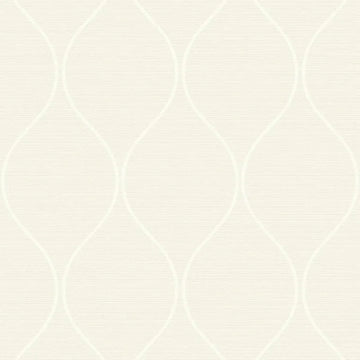 Closeup of a wallpaper showing its Contemporary, Cream, Neutrals, Trellis, Unicolour pattern, color, and subtle texture.