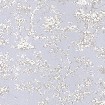 Closeup of a wallpaper showing its Floral, Two-tone pattern, color, and subtle texture.