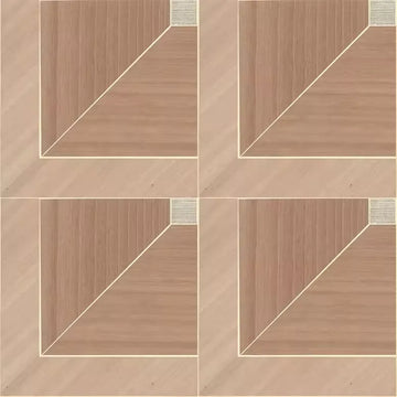 Closeup of a wallpaper showing its Brown, Geometric, Neutrals, Wood-veneer pattern, color, and subtle texture.
