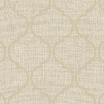 Closeup of a wallpaper showing its Neutrals, Trellis, Unicolour, Vinyl pattern, color, and subtle texture.
