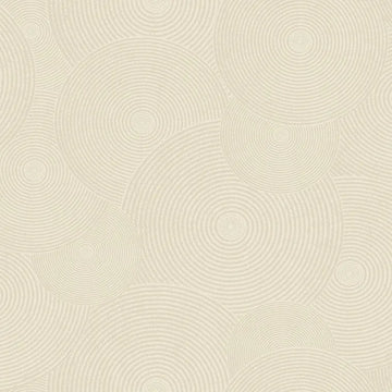 Closeup of a wallpaper showing its Circles, Neutrals, Unicolour pattern, color, and subtle texture.