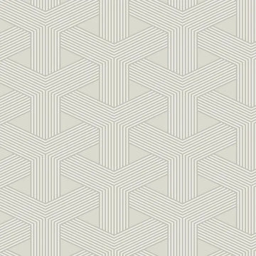Closeup of a wallpaper showing its Contemporary, Geometric, Neutrals pattern, color, and subtle texture.