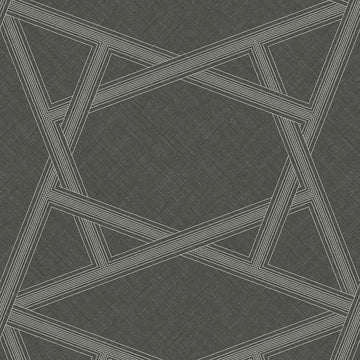 Closeup of a wallpaper showing its Brown, Contemporary, Geometric pattern, color, and subtle texture.