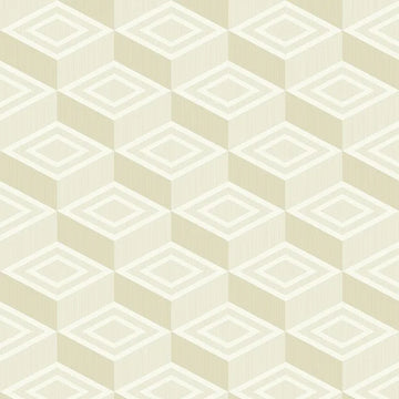 Closeup of a wallpaper showing its Contemporary, Cream, Geometric, Neutrals, Unicolour pattern, color, and subtle texture.