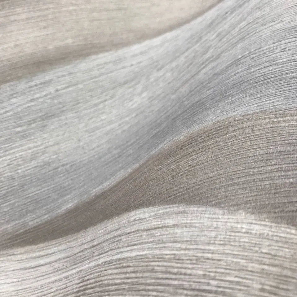 Closeup of a wallpaper showing its Contemporary, Neutrals, Textures, Waves pattern, color, and subtle texture.