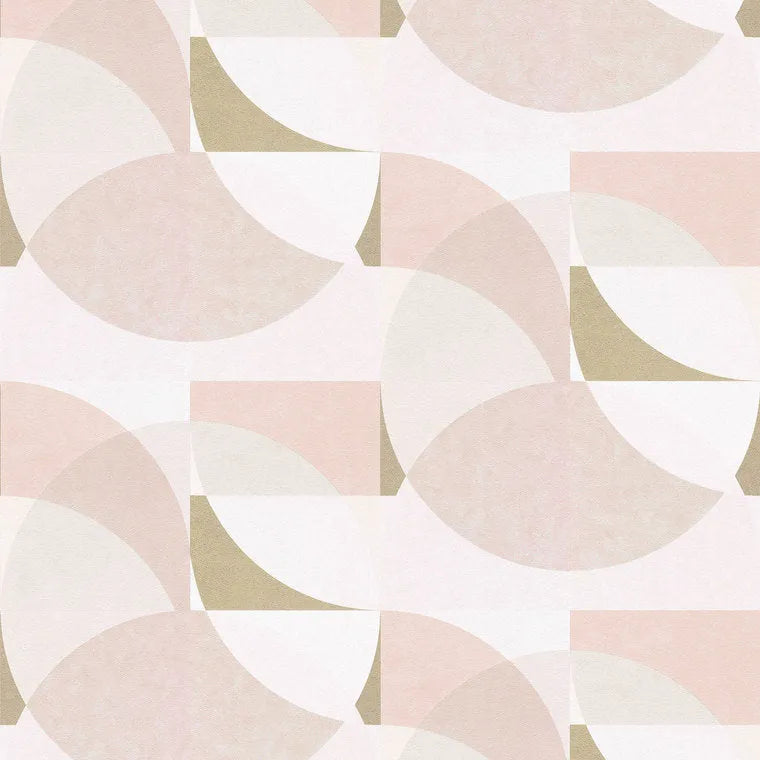 Closeup of a wallpaper showing its Abstract, Contemporary, Geometric, Multicolour, Neutrals pattern, color, and texture.