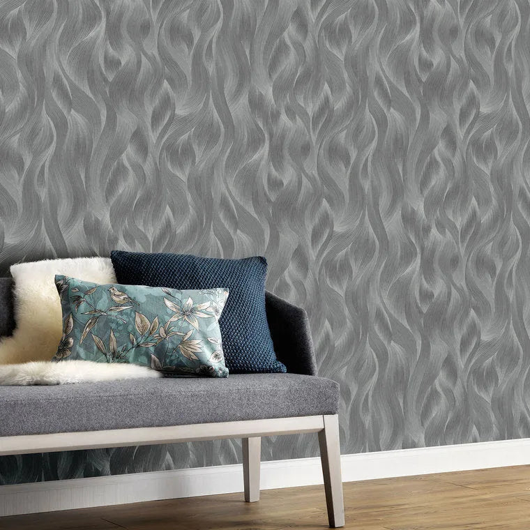 Closeup of a wallpaper showing its Abstract, Contemporary, Monochrome, Two-tone pattern, color, and texture.