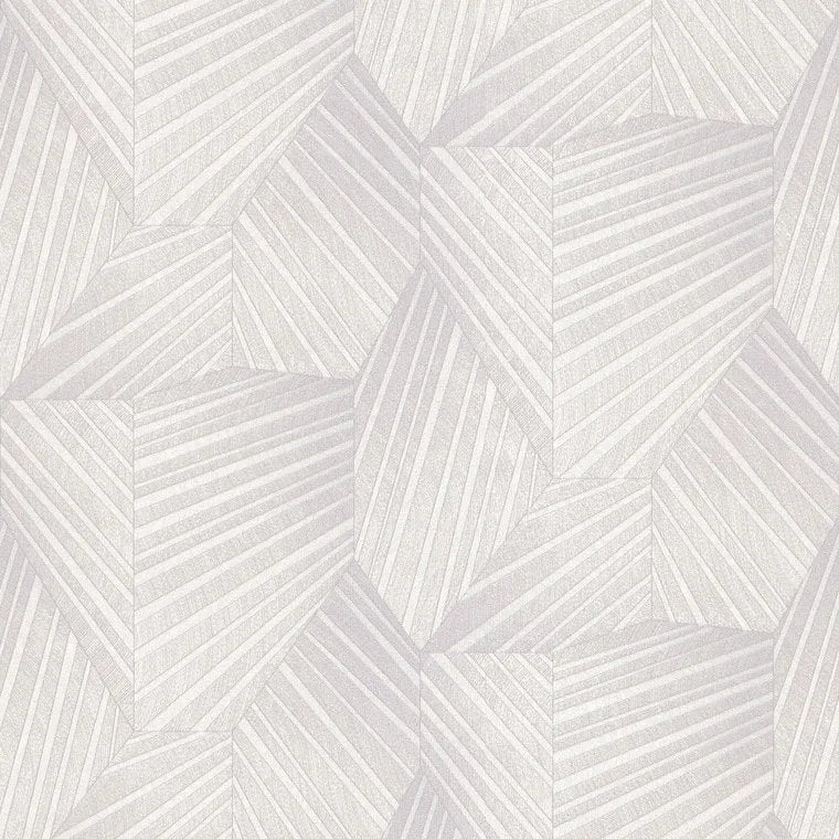 Closeup of a wallpaper showing its Contemporary, Geometric, Neutrals, Two-tone pattern, color, and texture.