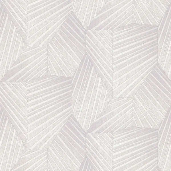 Closeup of a wallpaper showing its Contemporary, Geometric, Neutrals, Two-tone pattern, color, and texture.