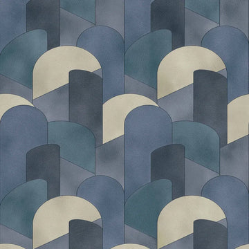 Closeup of a wallpaper showing its Art-Deco, Contemporary, Two-tone pattern, color, and texture.