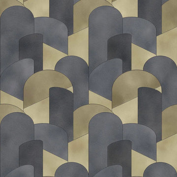 Closeup of a wallpaper showing its Art-Deco, Contemporary, Dramatic, Multicolour pattern, color, and texture.