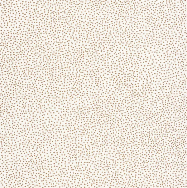 Closeup of a wallpaper showing its Dots, Neutrals pattern, color, and subtle texture.
