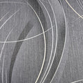 Closeup of a wallpaper showing its Black, Contemporary, Embossed, Monochrome, Textures, Waves pattern, color, and subtle texture.