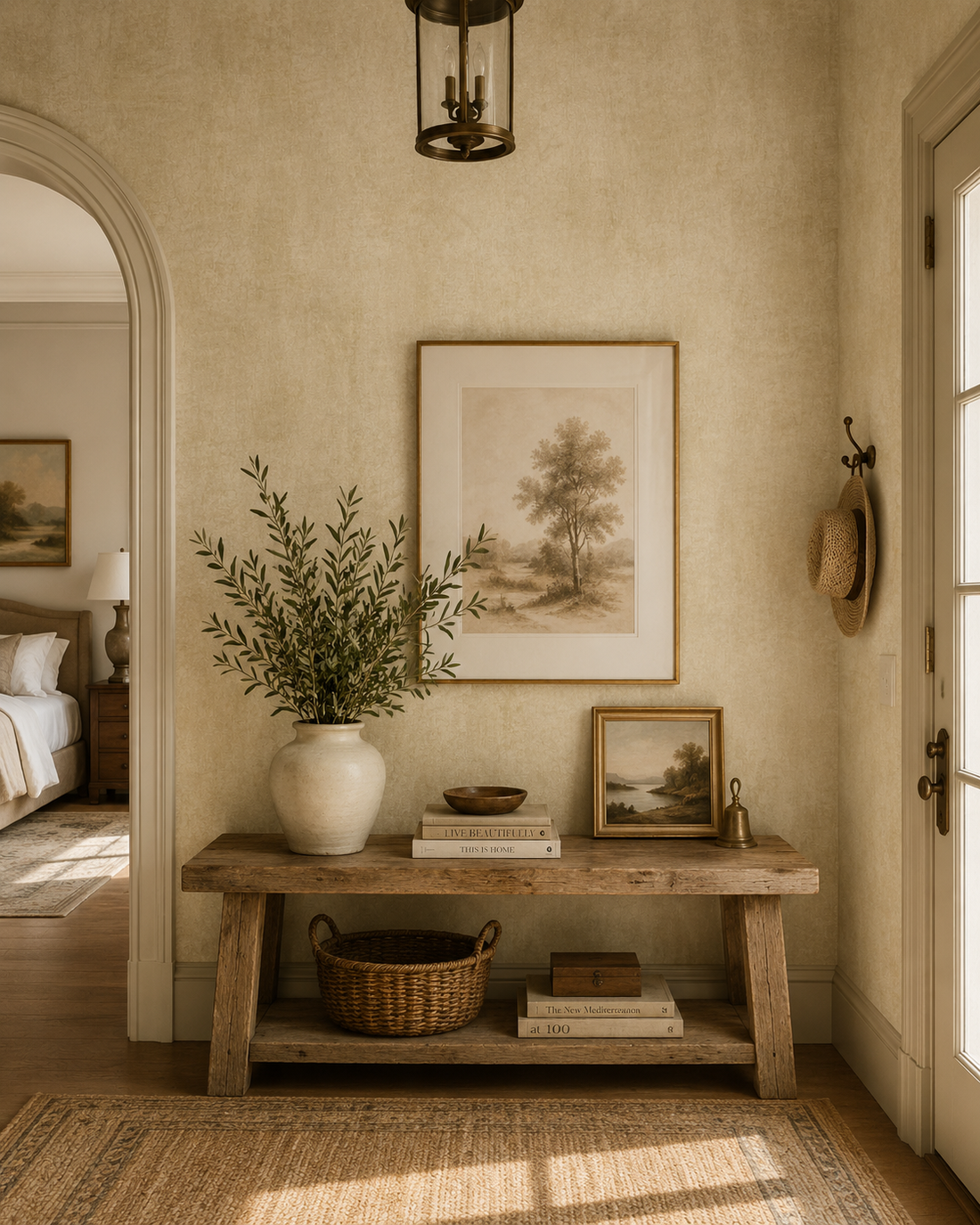 Erismann Elle Decoration 4 beige textured wallpaper with soft plaster-like finish
