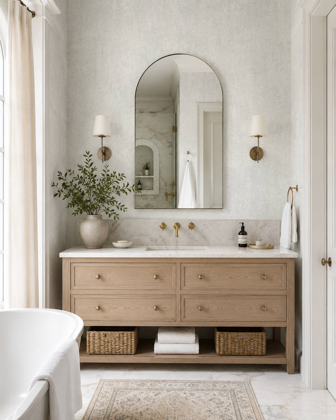Erismann Elle Decoration 4 light grey textured wallpaper with soft plaster-like finish