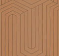 Closeup of a wallpaper showing its Art-Deco, Geometric, Neutrals pattern, color, and subtle texture.