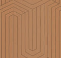 Closeup of a wallpaper showing its Art-Deco, Geometric, Neutrals pattern, color, and subtle texture.