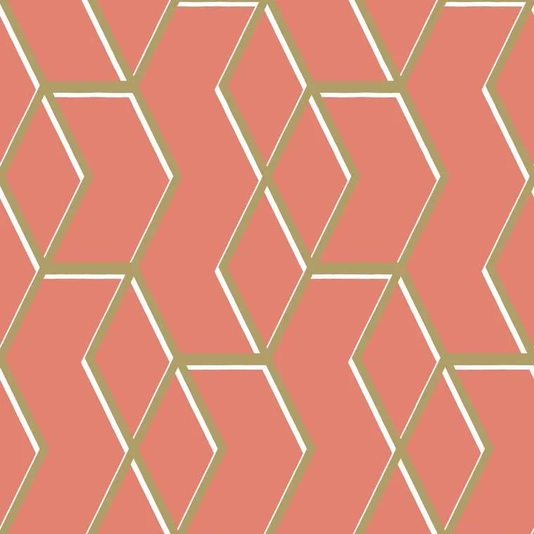 Closeup of a wallpaper showing its Blue, Contemporary, Geometric, Metallic, Two-tone pattern, color, and subtle texture.