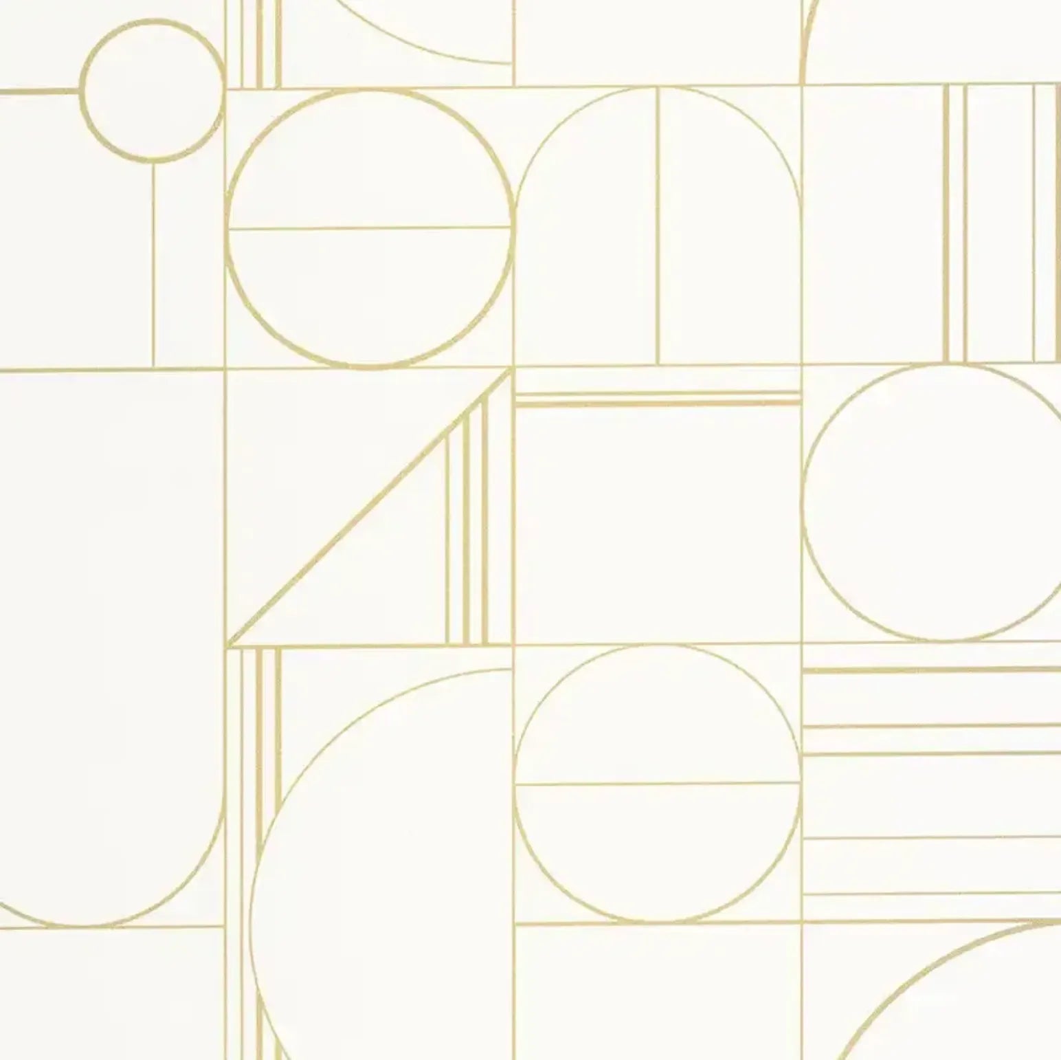 Closeup of a wallpaper showing its Art-Deco, Geometric, Neutrals pattern, color, and subtle texture.