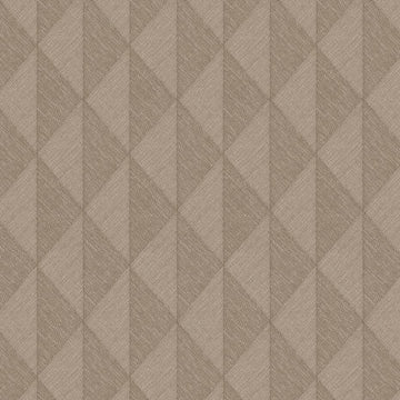 Brown geometric diamond wallpaper on a textured surface