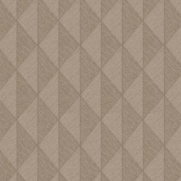 Brown geometric diamond wallpaper on a textured surface