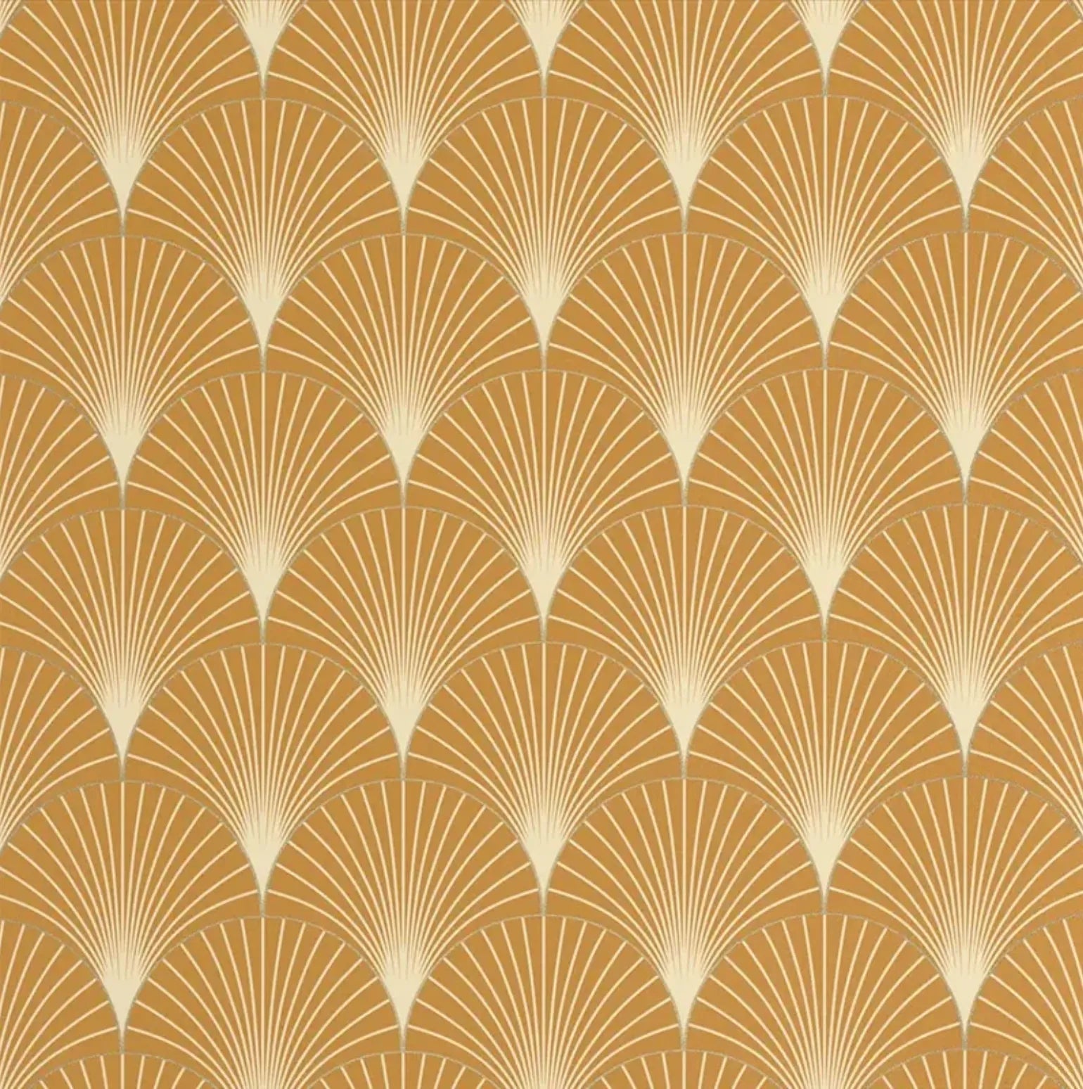 Closeup of a wallpaper showing its Art-Deco, Contemporary, Neutrals, Two-tone pattern, color, and subtle texture.