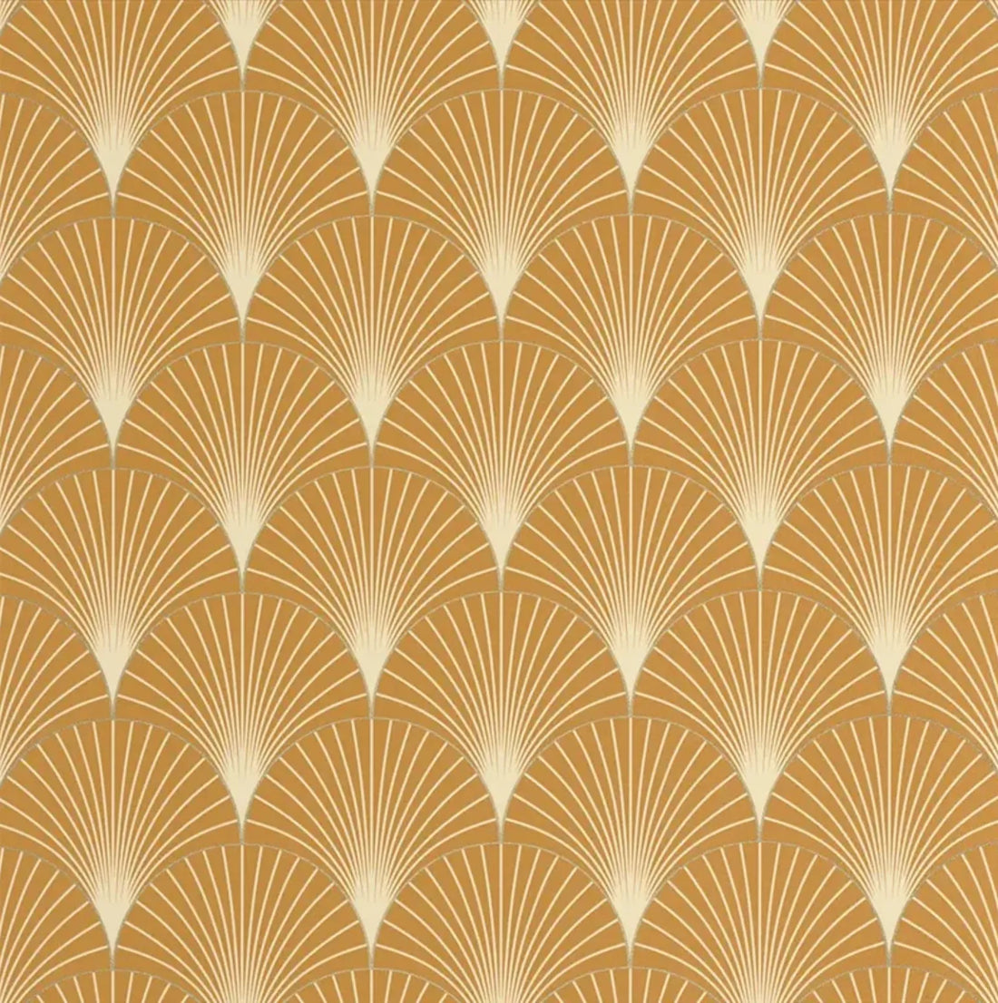 Closeup of a wallpaper showing its Art-Deco, Contemporary, Neutrals, Two-tone pattern, color, and subtle texture.