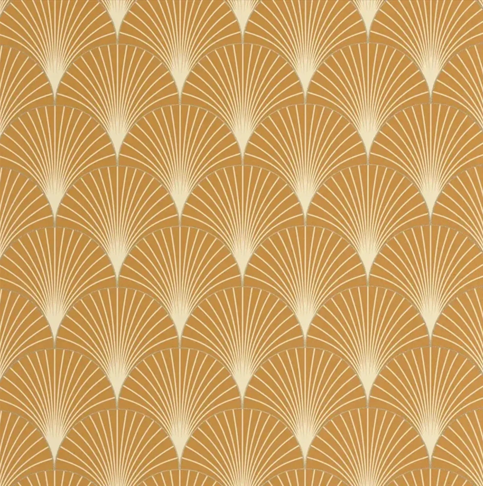 Closeup of a wallpaper showing its Art-Deco, Contemporary, Neutrals, Two-tone pattern, color, and subtle texture.