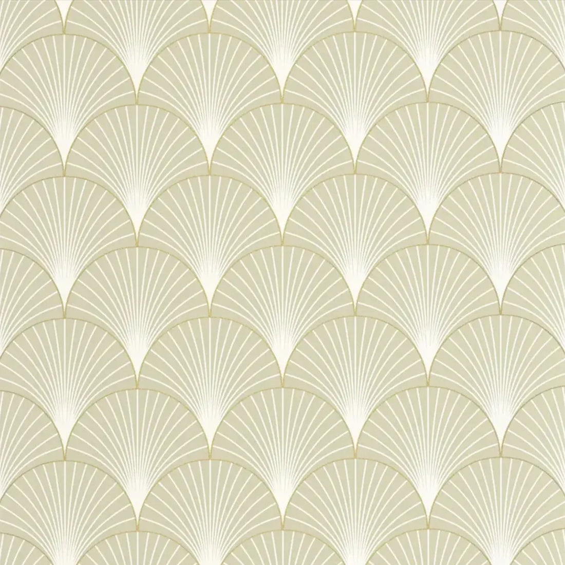 Closeup of a wallpaper showing its Art-Deco, Contemporary, Neutrals, Two-tone pattern, color, and subtle texture.