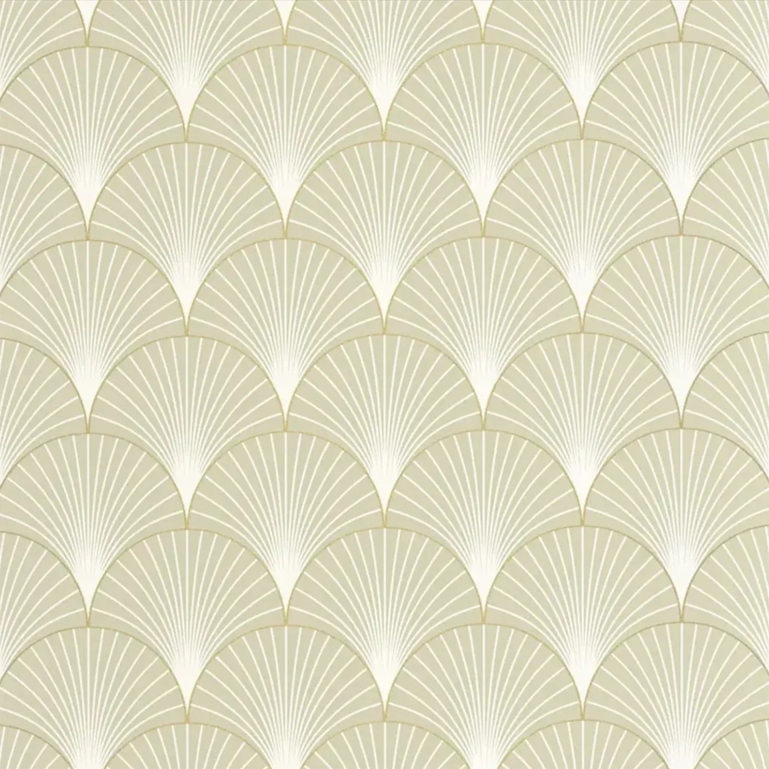 Closeup of a wallpaper showing its Art-Deco, Contemporary, Neutrals, Two-tone pattern, color, and subtle texture.