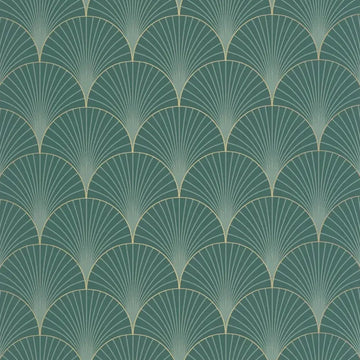 Closeup of a wallpaper showing its Art-Deco, Contemporary, Two-tone pattern, color, and subtle texture.