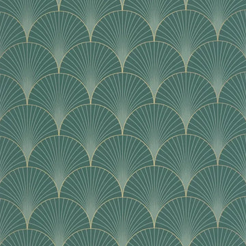 Closeup of a wallpaper showing its Art-Deco, Contemporary, Two-tone pattern, color, and subtle texture.