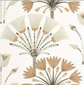 Closeup of a wallpaper showing its Art-Deco, Contemporary, Neutrals pattern, color, and subtle texture.