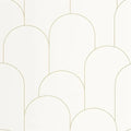 Closeup of a wallpaper showing its Art-Deco, Contemporary, Neutrals, Two-tone pattern, color, and subtle texture.