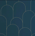 Closeup of a wallpaper showing its Art-Deco, Contemporary, Two-tone pattern, color, and subtle texture.