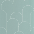 Closeup of a wallpaper showing its Art-Deco, Contemporary pattern, color, and subtle texture.