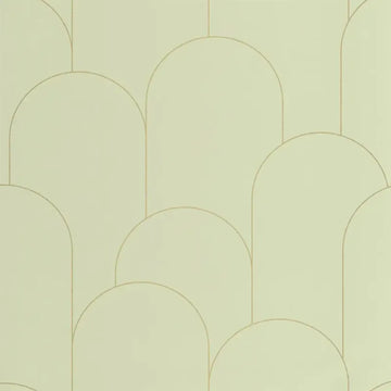 Closeup of a wallpaper showing its Art-Deco, Contemporary, Neutrals pattern, color, and subtle texture.