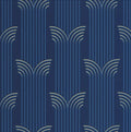 Closeup of a wallpaper showing its Art-Deco, Contemporary pattern, color, and subtle texture.