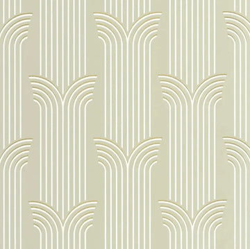 Closeup of a wallpaper showing its Art-Deco, Contemporary, Neutrals pattern, color, and subtle texture.