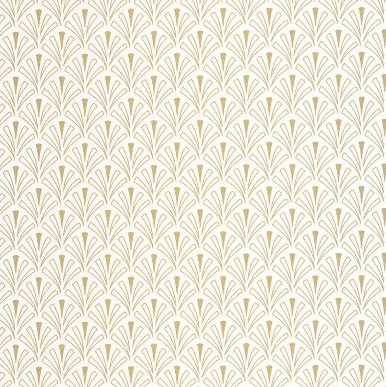 Closeup of a wallpaper showing its Art-Deco, Contemporary, Neutrals pattern, color, and subtle texture.